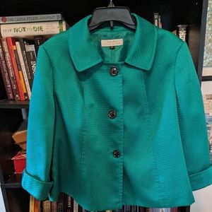 Tahari ASL green jacket 18W